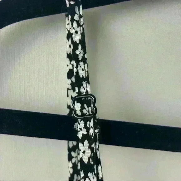 NWT Boutique Black and White Floral Midi Dress whimsigoth - Picture 7 of 16